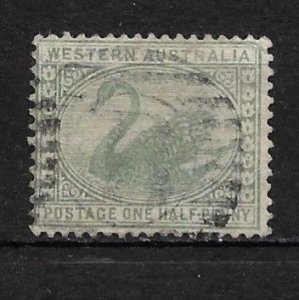 1910 Western Australia SC89 ½p Swan used