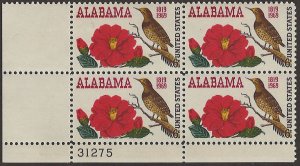 Scott # 1375 1969 6c multi Litho& Camelia & Yellowhammer ; TAGGED Plate Block...