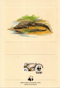 Gambia - 1983 WWF Crocodile Official Proof Edition Set SG 544-547