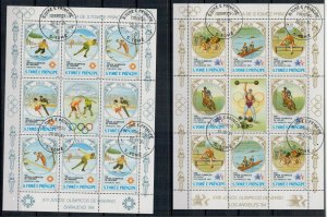 Sao Tome and Principe 1983 Used Stamps Mini Sheet Scott 722 Sport Olympic Games