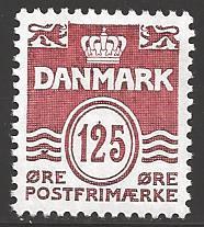 Denmark 125 Ore, Mint Never Hinged