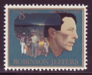 1973 Robinson Jeffers Single 8c Postage Stamp, Sc# 1485, MNH, OG