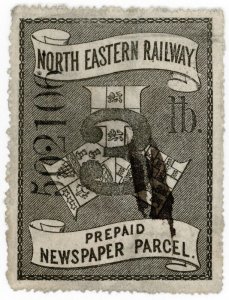 (I.B) North Eastern Railway : Prepaid Newspaper Parcel 3lb