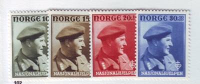 Norway ScB43-6 1946 Crown Prince Olav stamps mint NH