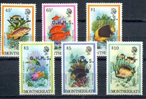 Montserrat SC#O50-5 Fish overprinted O.H.M.S. Mint hinged