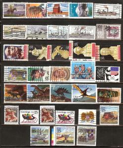 U.S. Used Commemoratives All From 1989 - 34 Stamps