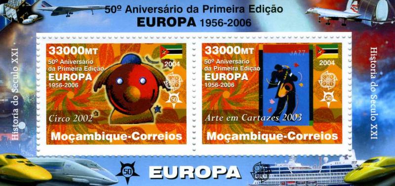 MOZAMBIQUE 2006 CONCORDE Europa CEPT Mini Sheet Perforated mnh.vf
