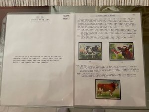 16 PAGE EXHIBIT VINTAGE LIVESTOCK POSTER STAMPS OFFERED AS RECEIVED (854B)