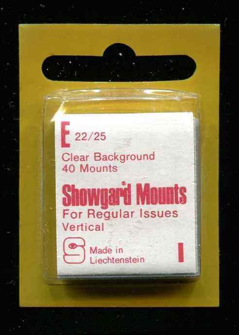 Showgard Clear Stamp Mounts E 22/25 PreCut  (40 count)  