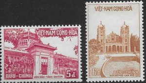 South Vietnam 106-07  1958  set 2  FVF mint  hinged