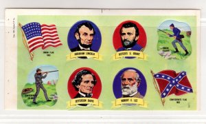 USA Cinderella Stamps - Partial Sheet of 8 Generic American History Stickers MNH