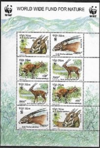 2000 Vietnam   Wildlife Fund for Nature  - Souvenir Sheet SC#2969a  Mint