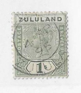 Zululand Sc #20 1sh green used with CDS VG