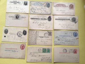 United States 1876 to 1920 used postal cards postcards Ref 66754