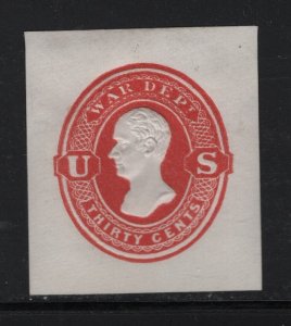 UO67 VF-XF unused cut square with nice color cv $ 150 ! see pic !