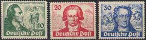 Berlin - #9N61-3 -MNH- 1949 - Goethe Set - SCV-275.00