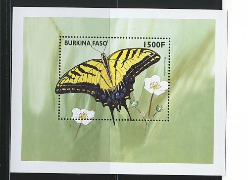 BURKINA FASO1998 BUTTERFLIESSHEETS of 9 +MSs#1108-1113 MNH