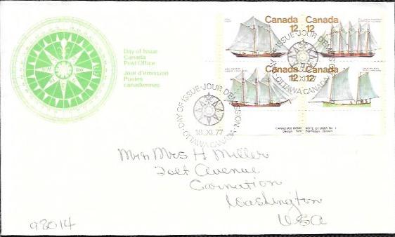 Canada FDC Ottawa.  Ships #744-47