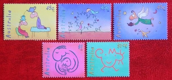 AUSTRALIA 1998 Caricatures Michael Leunig MNH Scott# 1685-1689 SG 1805-1809
