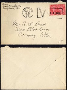 Canada 3c 1897 Jubilee used on 1942 cover