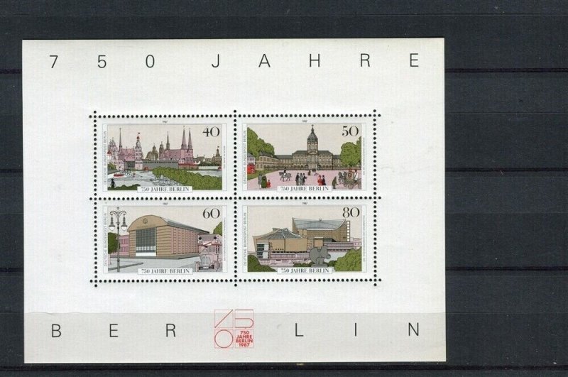 GERMANY; WEST pictorial SHEET fine Mint MNH unmounted, 1987