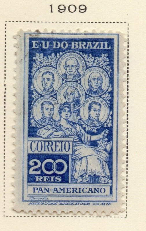 Brazil 1909 Early Issue Fine Mint Hinged 200r. NW-12031