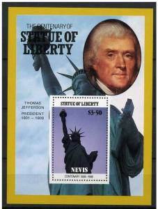 Nevis 1986 Scott 517 MNH - $3.50 , Statue of Liberty