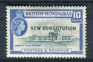 BRITISH HONDURAS; 1960 early QEII Constitution issue Mint hinged 10c. value
