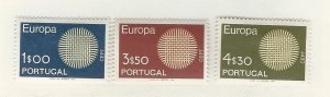 Portugal, Postage Stamp, #1060-1062 Mint Hinged, 1970 Europa