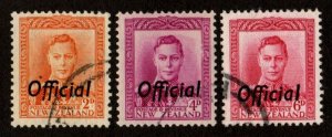 New Zealand #O93-O95 used