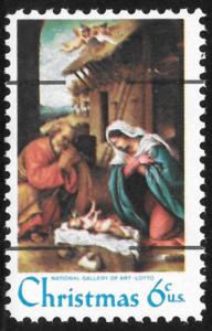 Sc 1414a    6¢ Precanceled Christmas Manger Scene Single, MNH