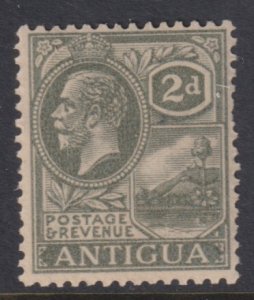 1921 - 1929 Antigua KGV King George V 2 pence MLH Wmk 4 Sc# 48 CV $7.40 Stk #1