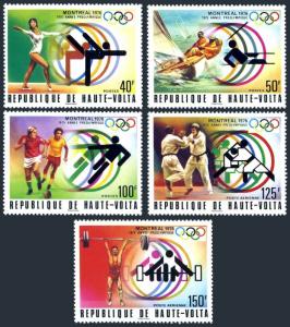 Burkina Faso 387-389,C228-C229,C230,MNH. Olympics Montreal-1976.Gymnastics,