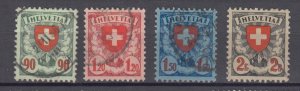 J38695 jlstamps,1924 switzerland set  used #200-3 cross