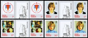 British Antarctic Territory Scott 92-95 Gutter Pairs (1982) Mint NH XF C