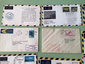 Airmail flight cover mixed world 9 items  Ref A1473