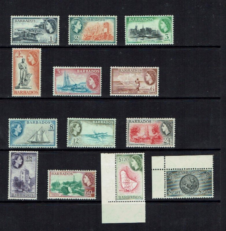 Barbados: 1953 Queen Elizabeth II, Definitive, MNH Set