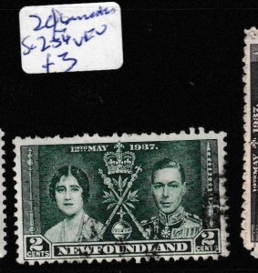 Newfoundland 2c Coronation SG 254 VFU (6gff)