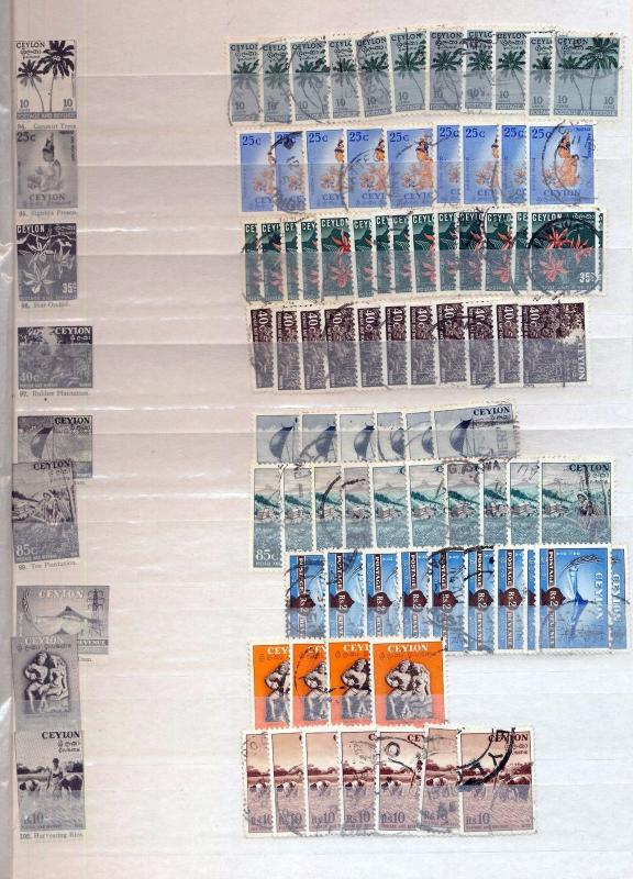 CEYLON Sri Lanka GVI/1960s M&U Collection(Appx 400 )(ELF76