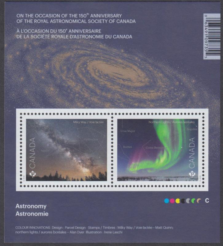 Canada - *NEW*  Astronomy Souvenir Sheet - MNH