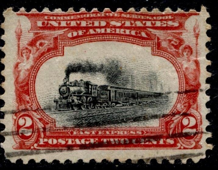 US Stamps #295 USED TRAIN ISSUE