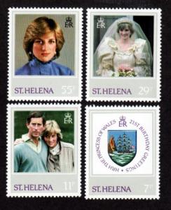 St Helena 372-375 Mint NH Diana!