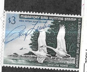 US #RW33  1966  $3 Federal Duck Stamp  (U) multicolored  CV$12.00