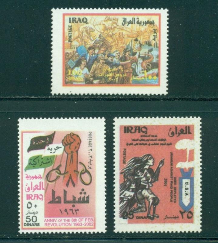 Iraq Scott #1633-1635 MNH Iraqi Claim of Depleted Uranium Bombs CV$4+