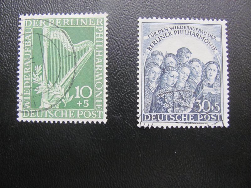 Germany Berlin 1950 USED SC 9NB4-5 MUSIC SET VF/XF 130 EUROS