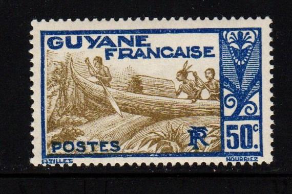 French Guiana - #124 Shooting Rapids - MNH