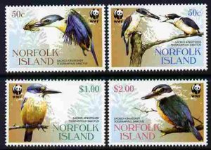 NORFOLK ISLAND - 2004 - WWF, Sacred Kingfisher - Perf 4v Set - Mint Never Hinged