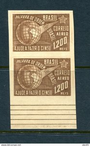 Brazil 1941 Imperf Pair no Wmk Proof Sc C43 Mint 14037