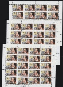 US 3135 32c 3 Raoul Wallenberg Mint Stamp Sheets OG NH 