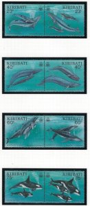 Kiribati 623-30 MNH 1994 Whales (ak4070)